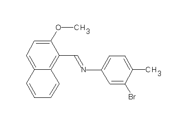 (3-bromo-4-methylphenyl)[(2-methoxy-1-naphthyl)methylene]amine