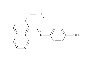 4-{[(2-methoxy-1-naphthyl)methylene]amino}phenol