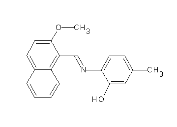 2-{[(2-methoxy-1-naphthyl)methylene]amino}-5-methylphenol