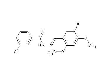 N'-(5-bromo-2,4-dimethoxybenzylidene)-3-chlorobenzohydrazide