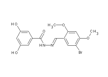 N'-(5-bromo-2,4-dimethoxybenzylidene)-3,5-dihydroxybenzohydrazide