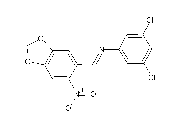 (3,5-dichlorophenyl)[(6-nitro-1,3-benzodioxol-5-yl)methylene]amine