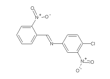 (4-chloro-3-nitrophenyl)(2-nitrobenzylidene)amine (4-chloro-3-nitrophenyl)(2-nitrobenzylidene)amine