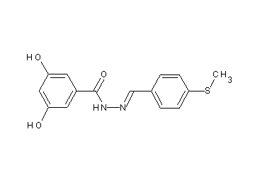 3,5-dihydroxy-N'-[4-(methylsulfanyl)benzylidene]benzohydrazide
