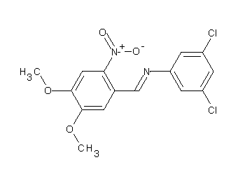 (3,5-dichlorophenyl)(4,5-dimethoxy-2-nitrobenzylidene)amine (3,5-dichlorophenyl)(4,5-dimethoxy-2-nitrobenzylidene)amine