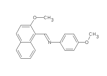 4-methoxy-N-[(2-methoxy-1-naphthyl)methylene]aniline