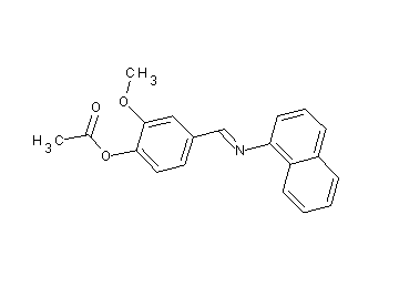 2-methoxy-4-[(1-naphthylimino)methyl]phenyl acetate