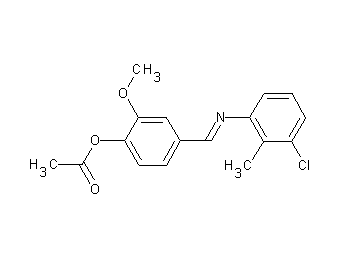 4-{[(3-chloro-2-methylphenyl)imino]methyl}-2-methoxyphenyl acetate