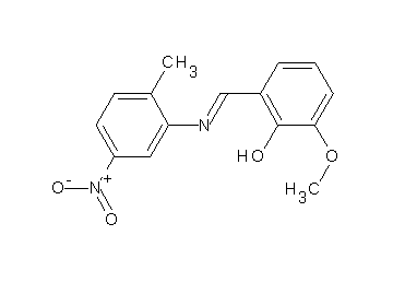 2-methoxy-6-{[(2-methyl-5-nitrophenyl)imino]methyl}phenol