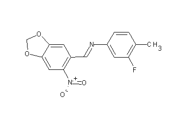(3-fluoro-4-methylphenyl)[(6-nitro-1,3-benzodioxol-5-yl)methylene]amine