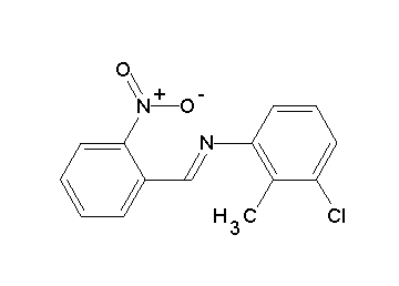 (3-chloro-2-methylphenyl)(2-nitrobenzylidene)amine (3-chloro-2-methylphenyl)(2-nitrobenzylidene)amine