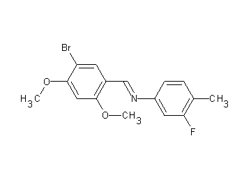 N-(5-bromo-2,4-dimethoxybenzylidene)-3-fluoro-4-methylaniline