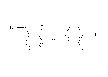 2-{[(3-fluoro-4-methylphenyl)imino]methyl}-6-methoxyphenol