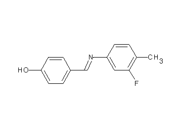 4-{[(3-fluoro-4-methylphenyl)imino]methyl}phenol