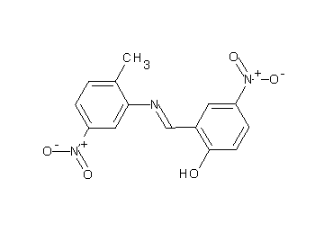 2-{[(2-methyl-5-nitrophenyl)imino]methyl}-4-nitrophenol - Click Image to Close