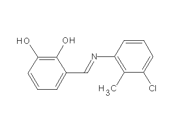 3-{[(3-chloro-2-methylphenyl)imino]methyl}-1,2-benzenediol