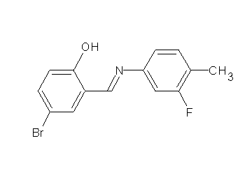 4-bromo-2-{[(3-fluoro-4-methylphenyl)imino]methyl}phenol