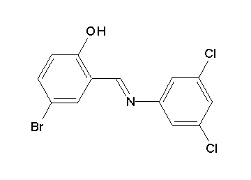 4-bromo-2-{[(3,5-dichlorophenyl)imino]methyl}phenol