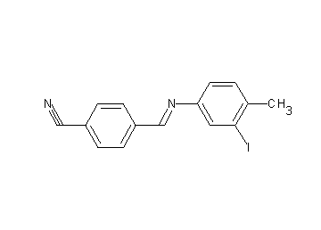 4-{[(3-iodo-4-methylphenyl)imino]methyl}benzonitrile
