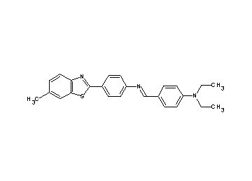N-[4-(diethylamino)benzylidene]-4-(6-methyl-1,3-benzothiazol-2-yl)aniline