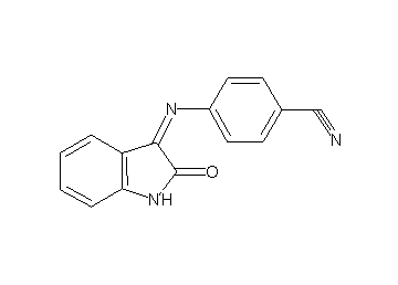 4-[(2-oxo-1,2-dihydro-3H-indol-3-ylidene)amino]benzonitrile