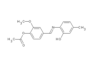 4-{[(2-hydroxy-4-methylphenyl)imino]methyl}-2-methoxyphenyl acetate - Click Image to Close