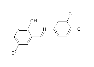 4-bromo-2-{[(3,4-dichlorophenyl)imino]methyl}phenol - Click Image to Close