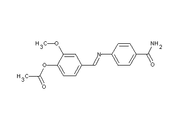 4-({[4-(aminocarbonyl)phenyl]imino}methyl)-2-methoxyphenyl acetate