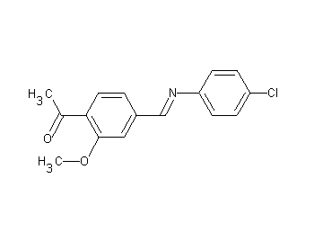 1-(4-{[(4-chlorophenyl)imino]methyl}-2-methoxyphenyl)ethanone
