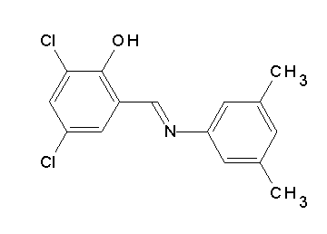 2,4-dichloro-6-{[(3,5-dimethylphenyl)imino]methyl}phenol