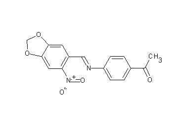 1-(4-{[(6-nitro-1,3-benzodioxol-5-yl)methylene]amino}phenyl)ethanone