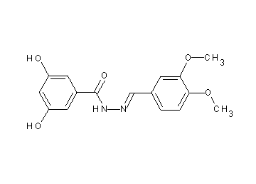 N'-(3,4-dimethoxybenzylidene)-3,5-dihydroxybenzohydrazide - Click Image to Close