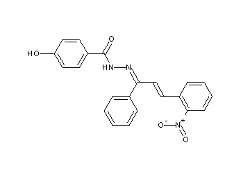 4-hydroxy-N'-[3-(2-nitrophenyl)-1-phenyl-2-propen-1-ylidene]benzohydrazide