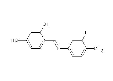 4-{[(3-fluoro-4-methylphenyl)imino]methyl}-1,3-benzenediol
