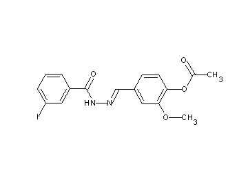 4-[2-(3-iodobenzoyl)carbonohydrazonoyl]-2-methoxyphenyl acetate