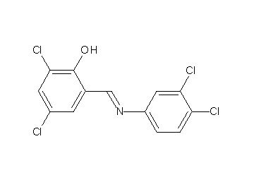 2,4-dichloro-6-{[(3,4-dichlorophenyl)imino]methyl}phenol