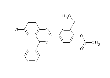 4-{[(2-benzoyl-4-chlorophenyl)imino]methyl}-2-methoxyphenyl acetate