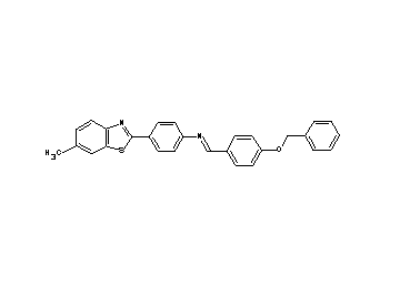 N-[4-(benzyloxy)benzylidene]-4-(6-methyl-1,3-benzothiazol-2-yl)aniline