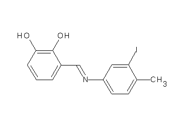 3-{[(3-iodo-4-methylphenyl)imino]methyl}-1,2-benzenediol