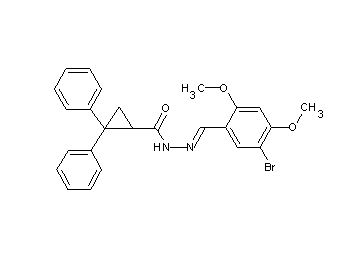 N'-(5-bromo-2,4-dimethoxybenzylidene)-2,2-diphenylcyclopropanecarbohydrazide