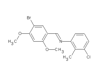 N-(5-bromo-2,4-dimethoxybenzylidene)-3-chloro-2-methylaniline