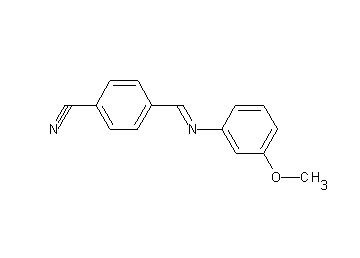 4-{[(3-methoxyphenyl)imino]methyl}benzonitrile