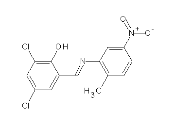 2,4-dichloro-6-{[(2-methyl-5-nitrophenyl)imino]methyl}phenol