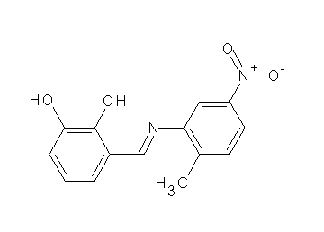 3-{[(2-methyl-5-nitrophenyl)imino]methyl}-1,2-benzenediol