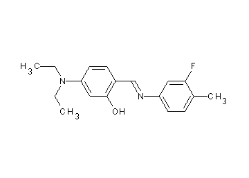 5-(diethylamino)-2-{[(3-fluoro-4-methylphenyl)imino]methyl}phenol
