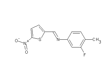 (3-fluoro-4-methylphenyl)[(5-nitro-2-thienyl)methylene]amine