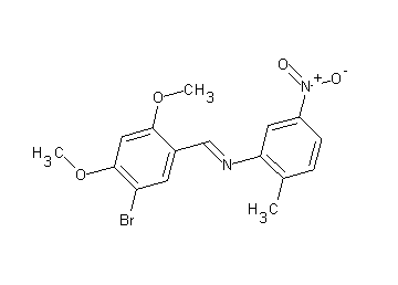 N-(5-bromo-2,4-dimethoxybenzylidene)-2-methyl-5-nitroaniline