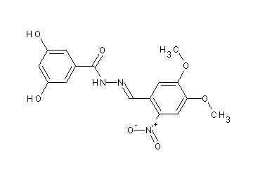 N'-(4,5-dimethoxy-2-nitrobenzylidene)-3,5-dihydroxybenzohydrazide - Click Image to Close