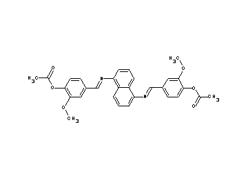 1,5-naphthalenediylbis(nitrilomethylylidene-2-methoxy-4,1-phenylene) diacetate