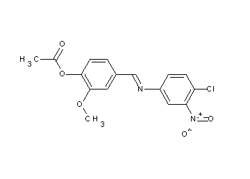 4-{[(4-chloro-3-nitrophenyl)imino]methyl}-2-methoxyphenyl acetate